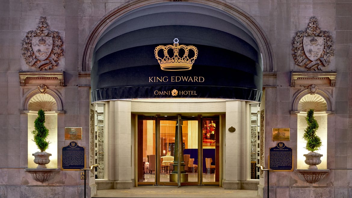 Front Door of the Omni King Edward Hotel